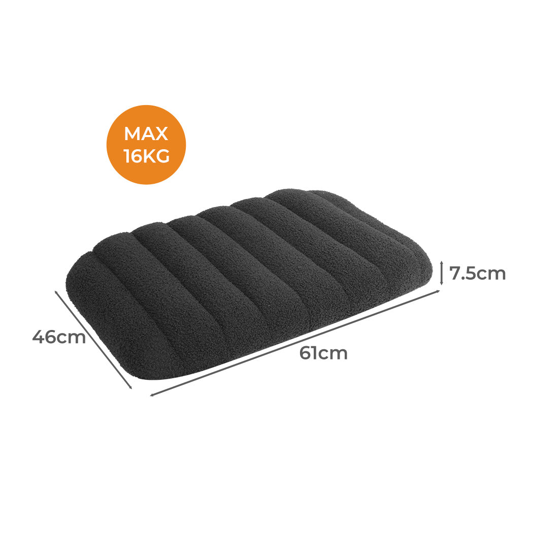 Pawz S Size Orthopedic Dog Bed with Sherpa Plush Removable Cover in Grey