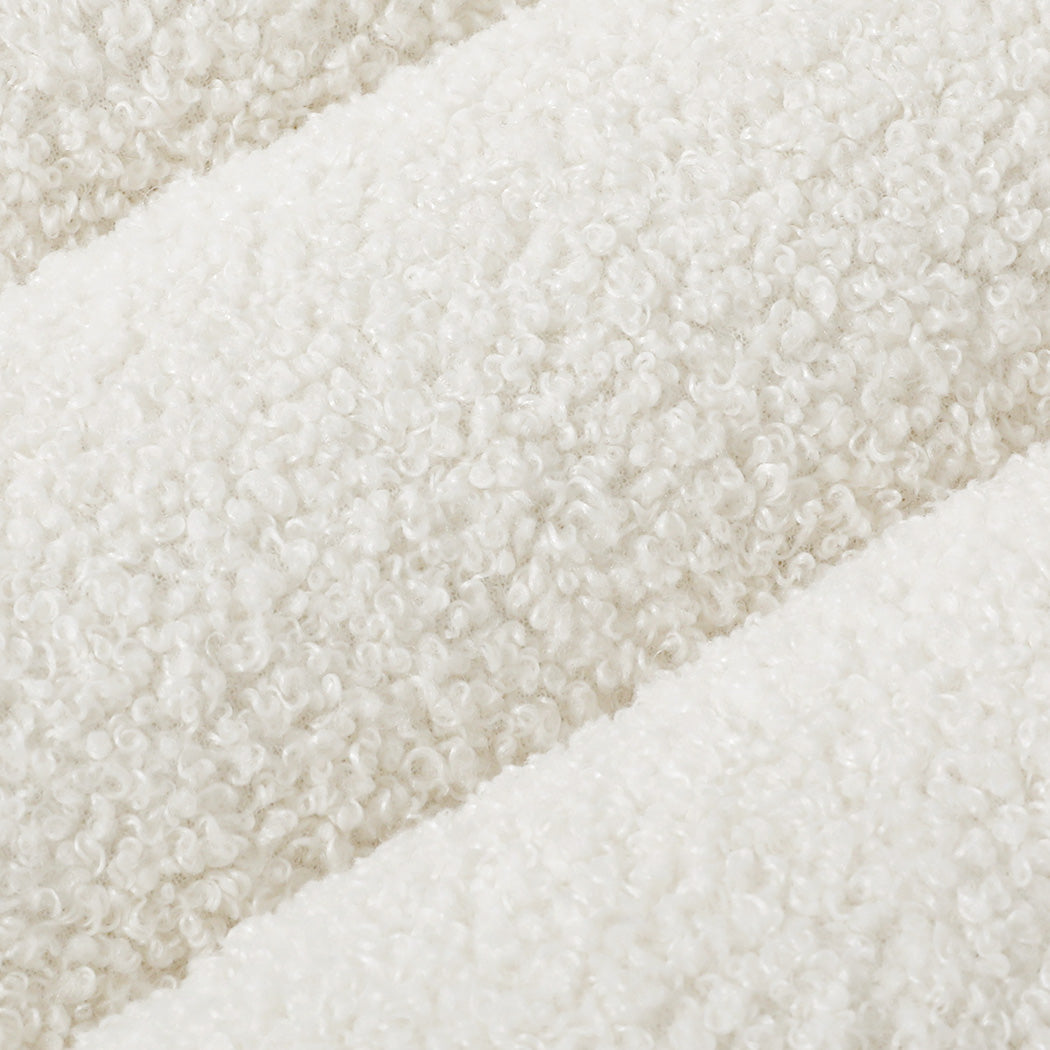 Pawz XL Size Orthopedic Dog Bed with Sherpa Plush Removable Cover in White