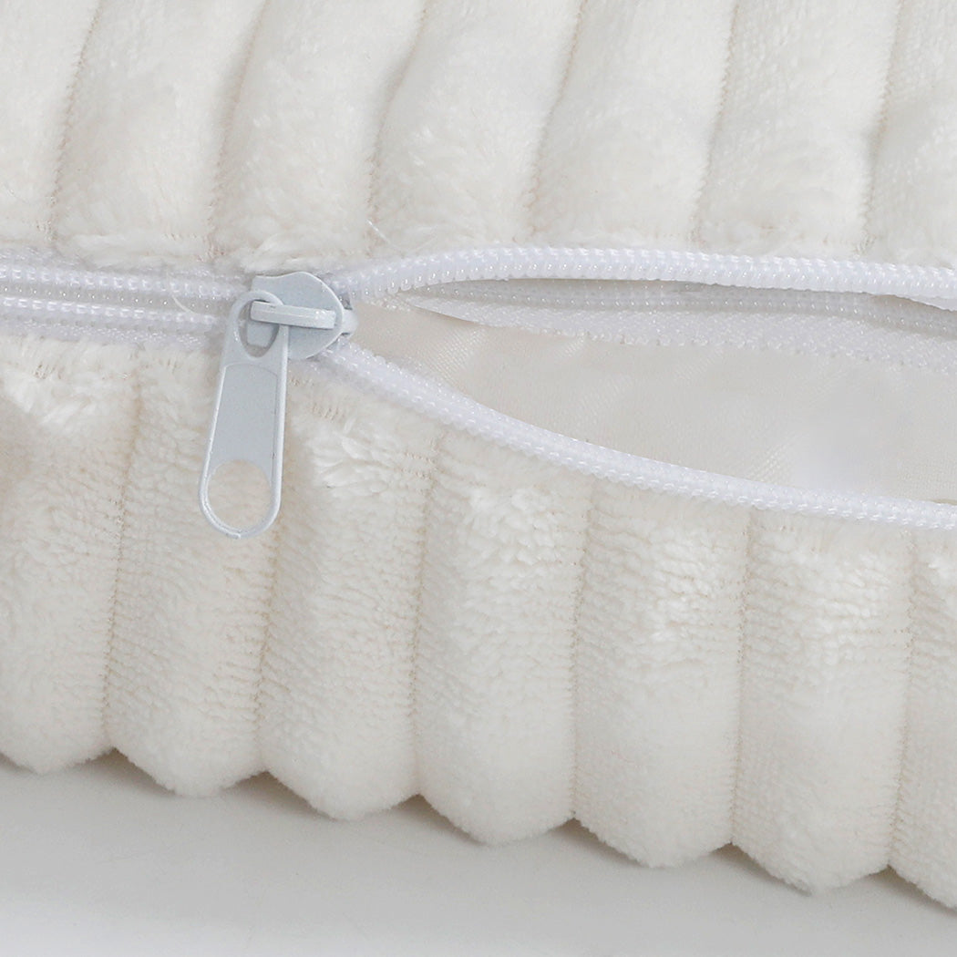 Pawz M Size Orthopedic Dog Bed with Corduroy Removable Cover Waterproof Washable Beige